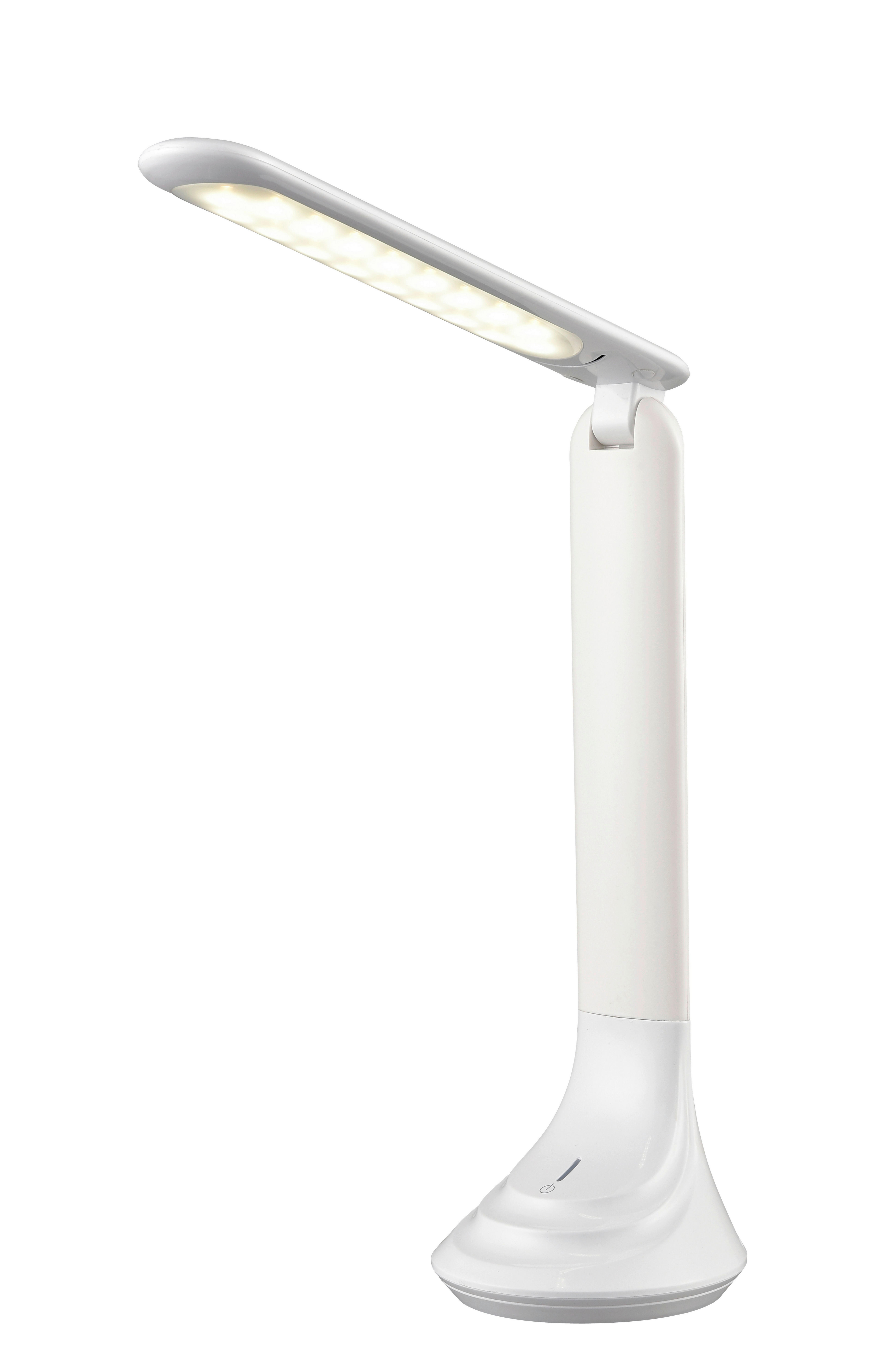 STOLNÍ LED LAMPA, dotykový stmívač, 25 cm - bílá, Basics, plast (25cm) - Xora