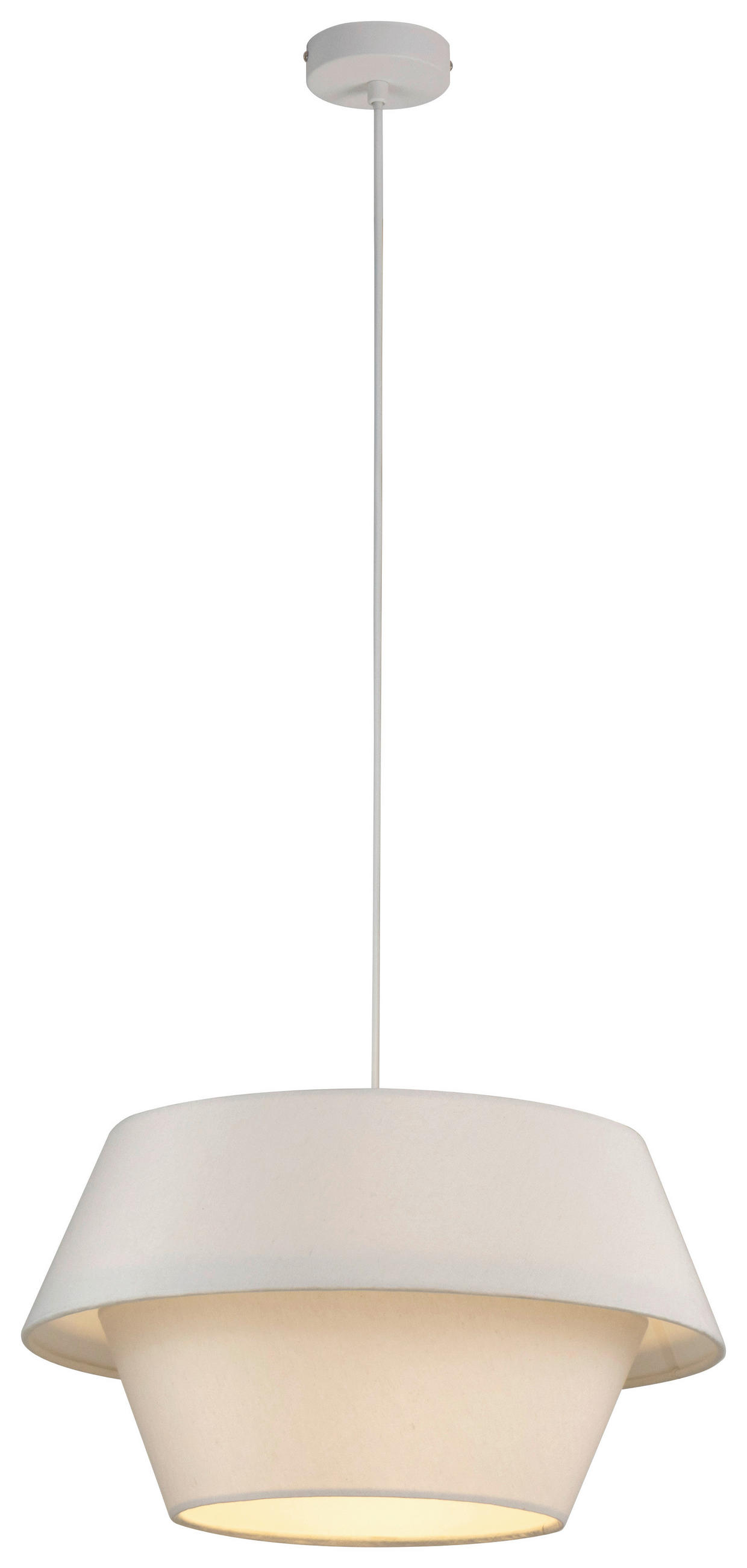 HÄNGELEUCHTE 45/130 cm  - Weiß, Trend, Kunststoff/Textil (45/130cm) - Collett's Monde