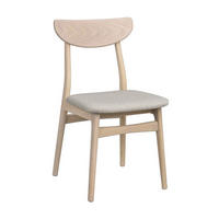 STOL   flatväv  - ek Bianco/greige, Klassisk, trä/textil (44/85/51cm) - Rowico