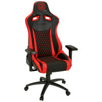 GAMINGSTOL  i läderimitation, flatväv röd, svart  - röd/svart, Modern, metall/textil (74/137/66cm) - MID.YOU