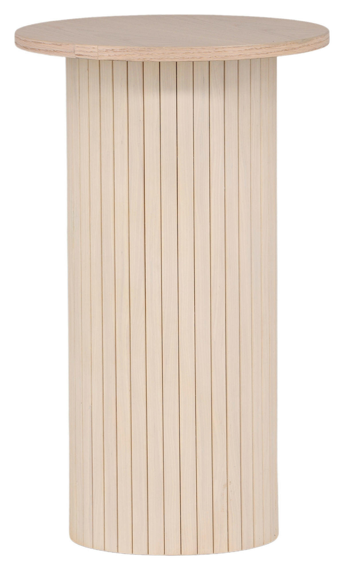 BEISTELLTISCH 40/40/65 cm Weiß, Beige rund  - Beige/Weiß, Design, Holzwerkstoff (40/40/65cm) - Livetastic