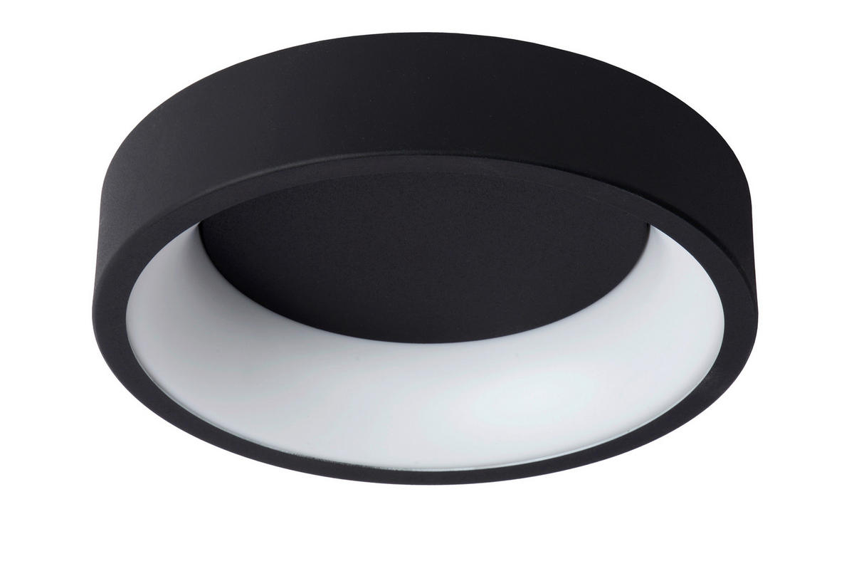 DECKENLEUCHTE Tallowe LED 30/8/8 cm   - Schwarz/Weiß, KONVENTIONELL, Metall (30/8/8cm) - Lucide