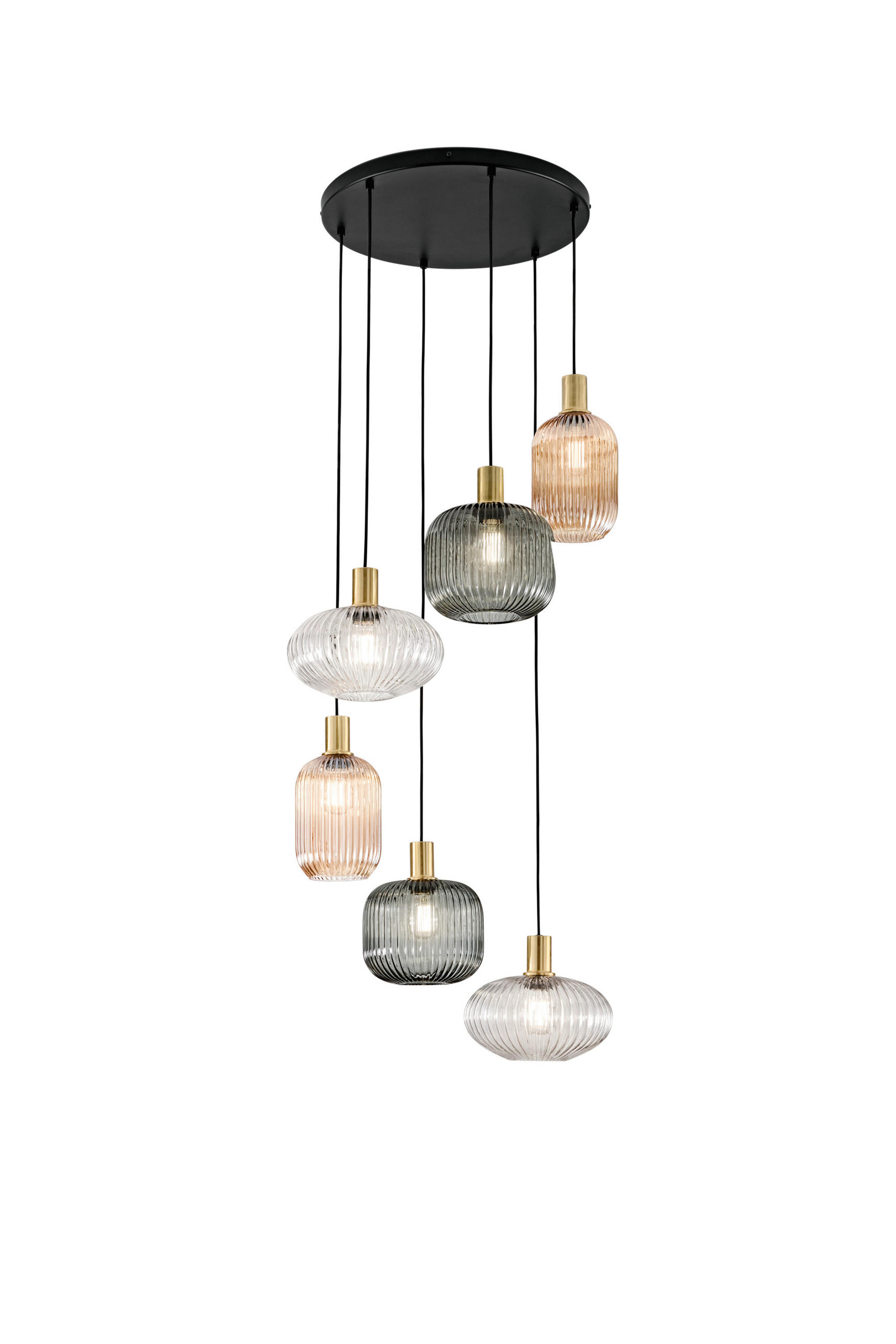 HÄNGELEUCHTE 45/220 cm  - Dunkelgrau/Transparent, Trend, Glas/Metall (45/220cm)