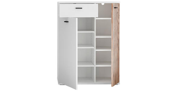 SCHUHSCHRANK 75/102/37 cm - Eichefarben/Anthrazit, Design, Holzwerkstoff/Kunststoff (75/102/37cm) - Voleo