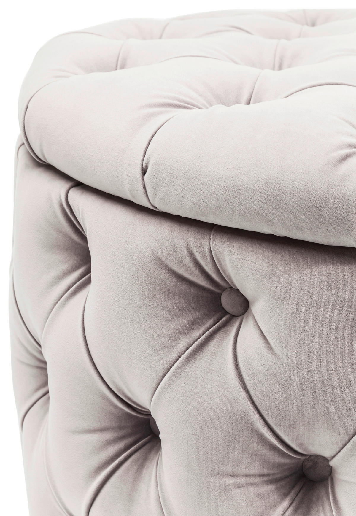 HOCKER Samt Grau  - Grau, Design, Textil (73/46/73cm) - Kare-Design