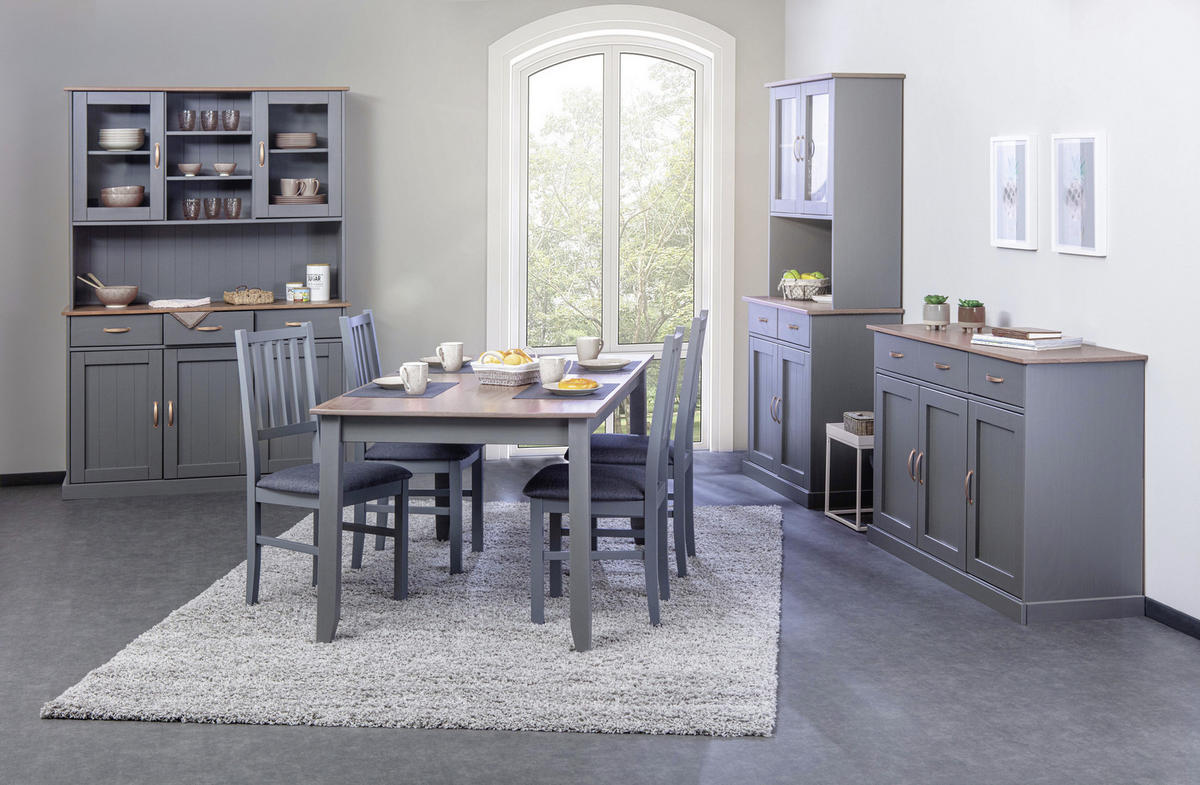 ESSTISCH in Holz 160/90/75 cm  - Braun/Grau, KONVENTIONELL, Holz (160/90/75cm) - MID.YOU