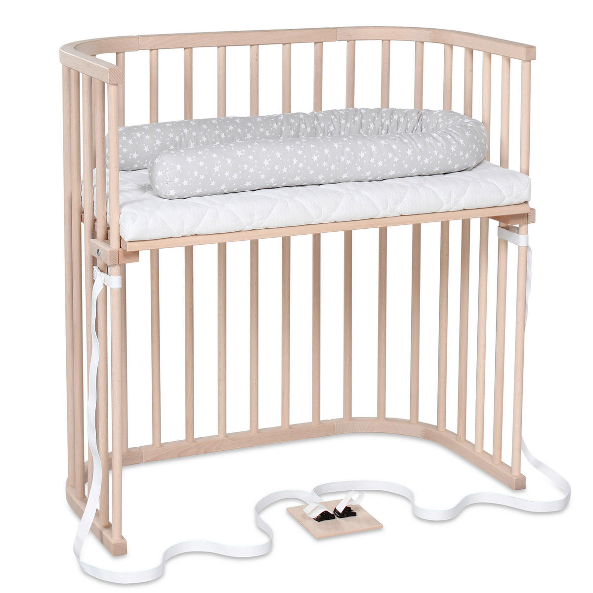 BEISTELLBETT  96/54/96,50 cm  - Naturfarben, Basics, Holz (96/54/96,50cm) - Babybay