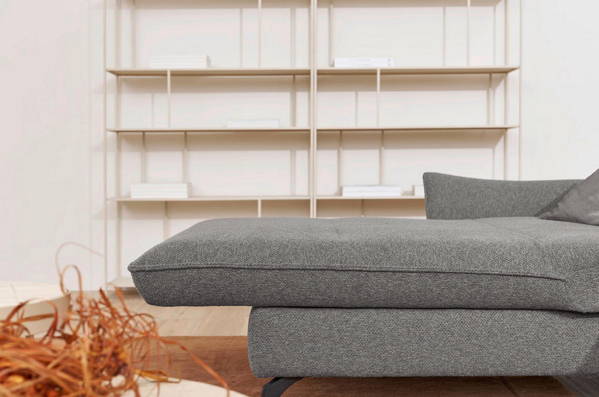 SEDEŽNA GARNITURA, siva  - siva, Design, tekstil (314/200/106cm)