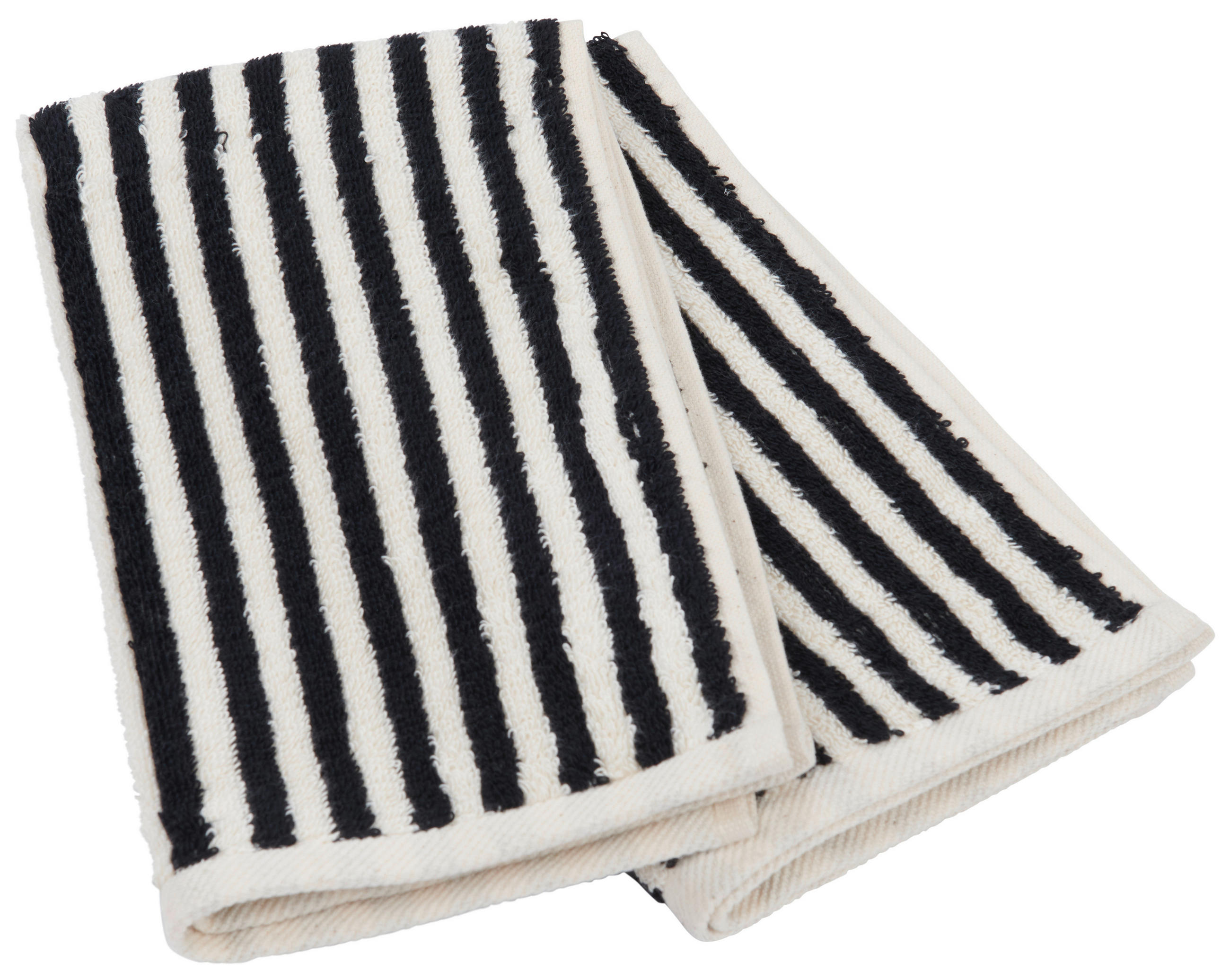 Dieter Knoll SADA RUČNÍKŮ PRO HOSTY, 30/50 cm, černá, ecru