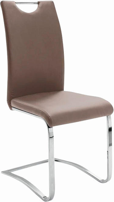 SCHWINGSTUHL  in Lederlook  - Cappuccino, Design, Textil/Metall (43/100/57cm) - Carryhome
