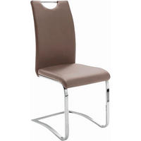 SCHWINGSTUHL  in Lederlook  - Cappuccino, Design, Textil/Metall (43/100/57cm) - Carryhome