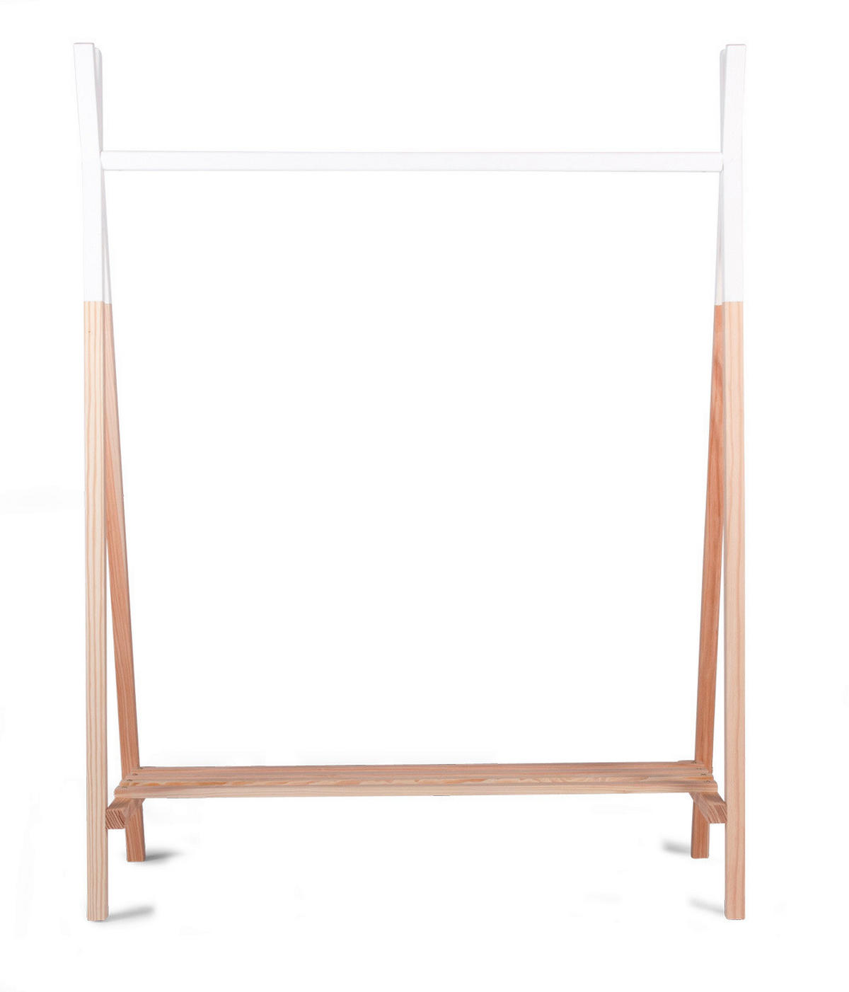 KINDERGARDEROBE  in Buche vollmassiv Wengefarben, Weiß, Naturfarben  - Wengefarben/Weiß, Basics, Holz (137/107/48cm) - Childhome