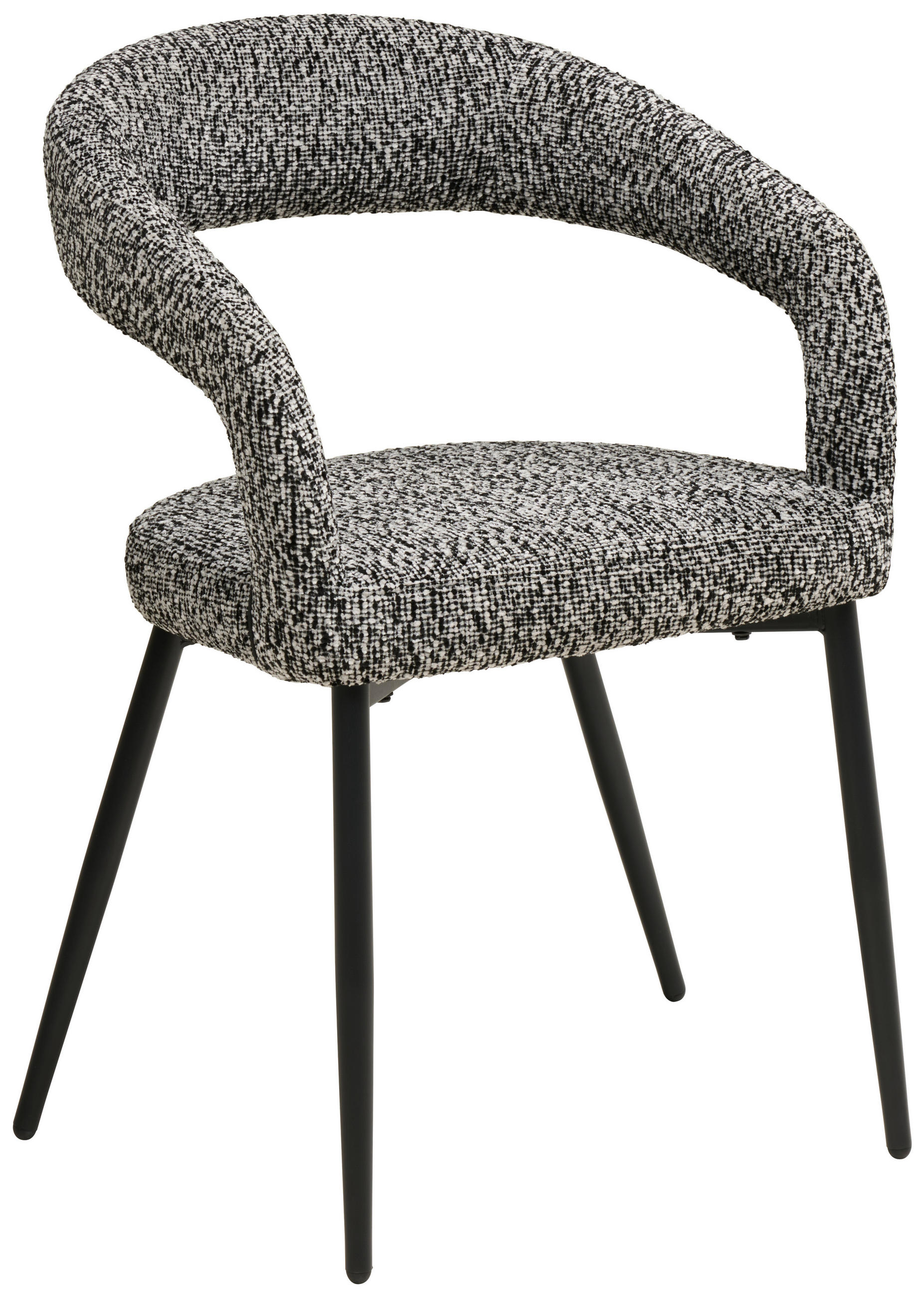 ARMLEHNSTUHL   Chenille  - Schwarz, Modern, Textil/Metall (59/79,5/60cm) - MID.YOU