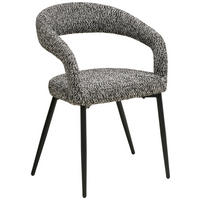 ARMLEHNSTUHL   Chenille  - Schwarz, MODERN, Textil/Metall (59/79,5/60cm) - MID.YOU