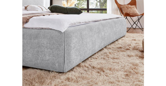 POLSTERBETT Bettkasten, Lattenroste Hellgrau 180/200 cm  - Birkefarben/Buchefarben, Design, Holz/Textil (180/200cm) - Xora