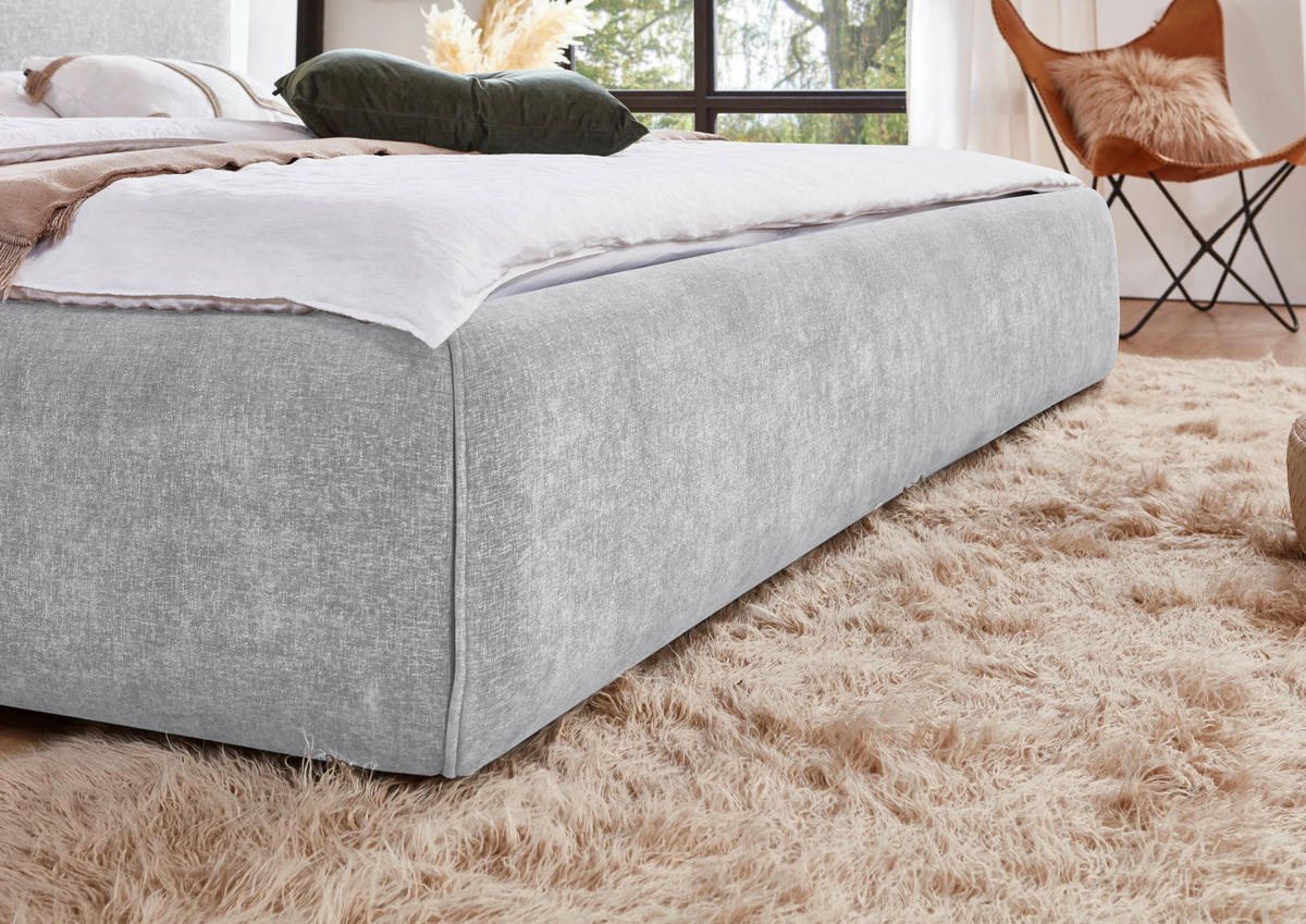 POLSTERBETT Hellgrau 240/200 cm  - Hellgrau, Design, Textil (240/200cm) - Xora