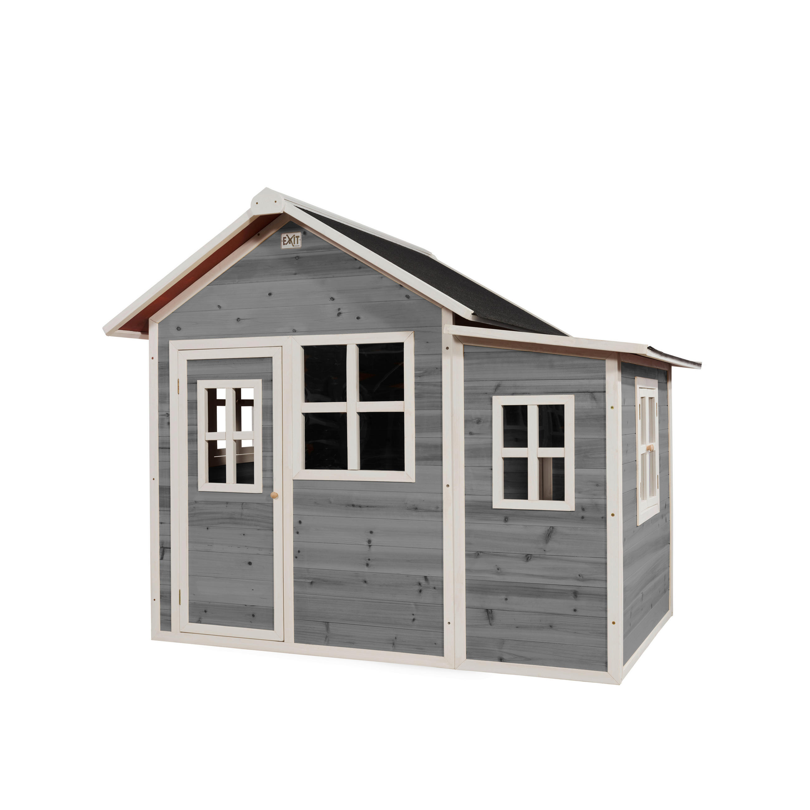SPIELHAUS - Grau, KONVENTIONELL, Holz (188/149/159cm) - EXIT Toys