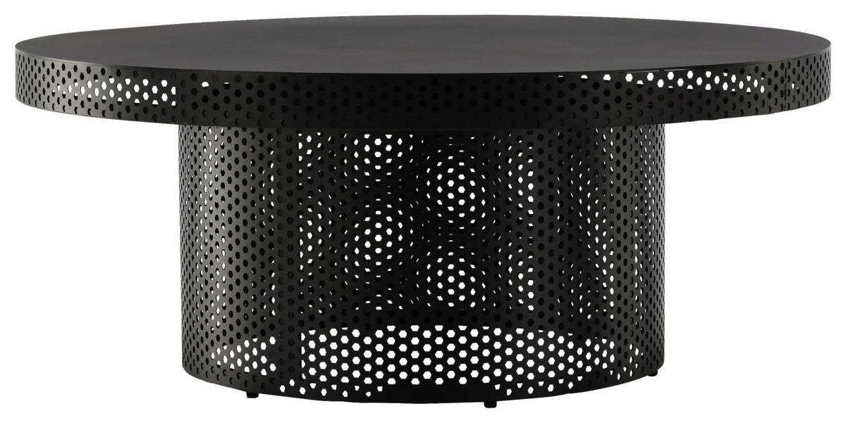 COUCHTISCH 100/100/40 cm rund Schwarz  - Schwarz, Design, Metall (100/100/40cm) - Livetastic