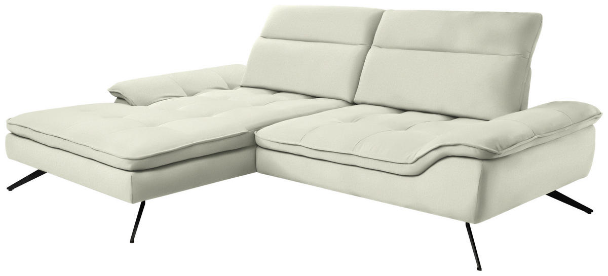 KUTNA GARNITURA tekstil  krem   - crna/krem, Design, tekstil/metal (179-202/288cm) - Stylife