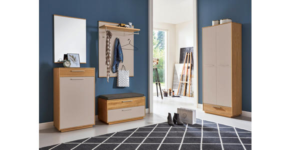 GARDEROBE 5-teilig  in 155/195/40 cm  - Taupe/Eichefarben, Design, Holz/Holzwerkstoff (155/195/40cm) - Novel