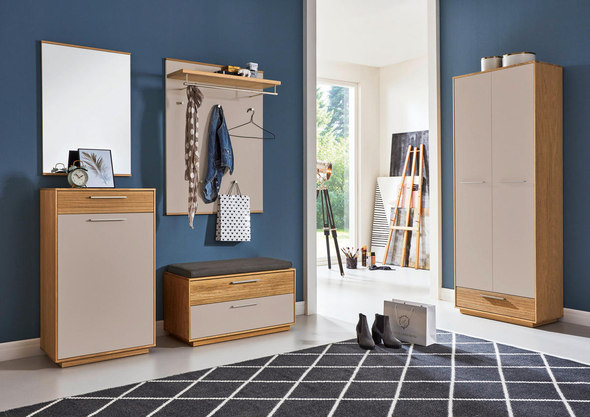 GARDEROBE 5-teilig  in 155/195/40 cm  - Taupe/Eichefarben, Design, Holz/Holzwerkstoff (155/195/40cm)