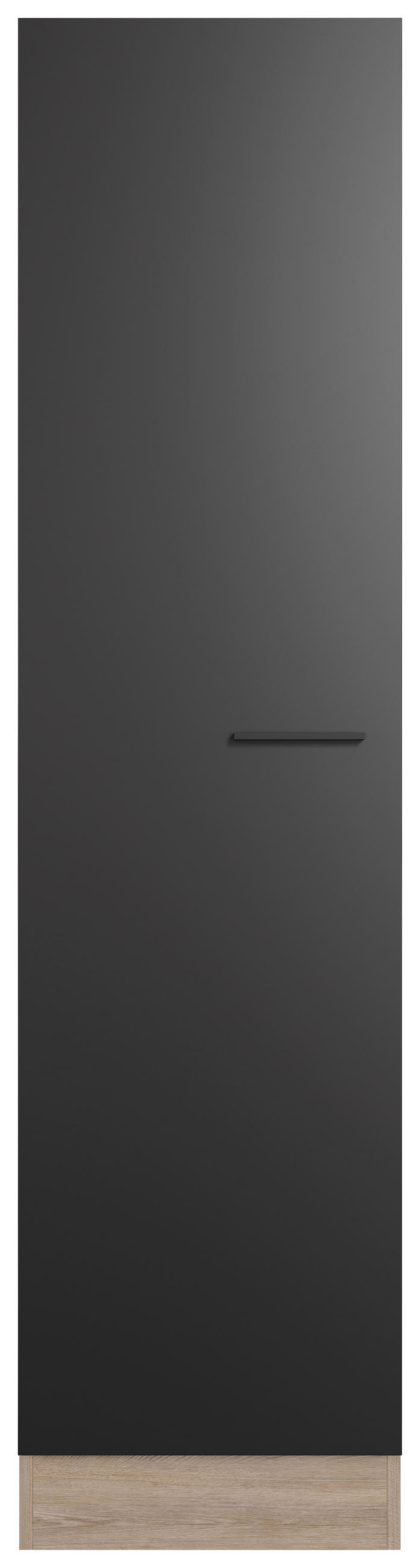 GESCHIRRSCHRANK 50/200/57 cm  in Schwarz, Eichefarben  - Eichefarben/Schwarz, KONVENTIONELL, Holzwerkstoff/Metall (50/200/57cm) - FlexWell