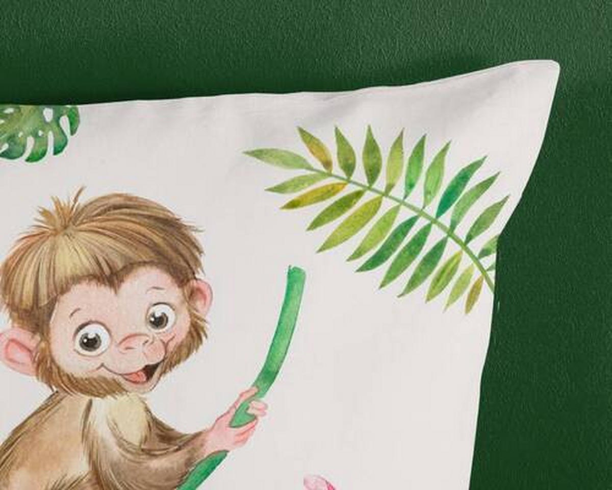 KINDERBETTWÄSCHE Play Renforcé 135/200 cm  - Ecru/Grün, Natur, Textil (135/200cm)