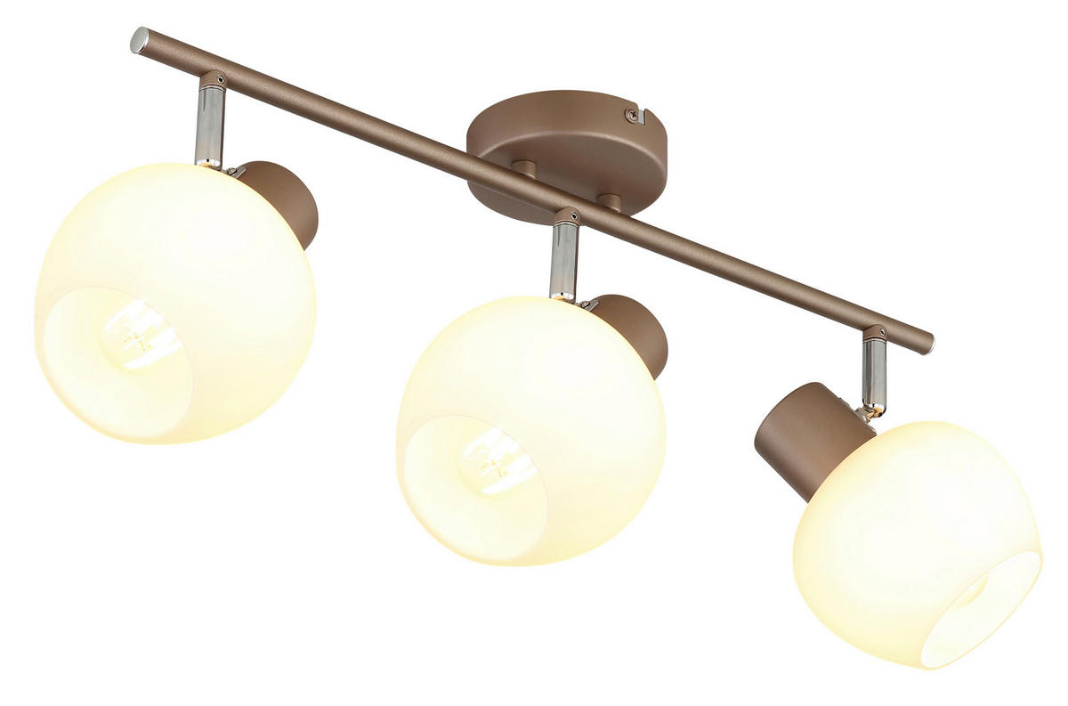 STRAHLER Eileen 50/12,5/17,5 cm  - Chromfarben/Braun, Design, Glas/Metall (50/12,5/17,5cm) - Globo
