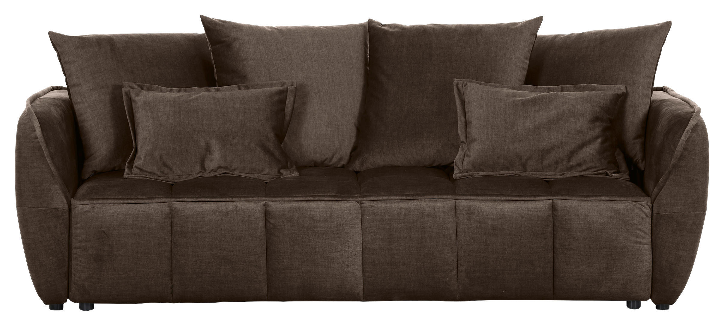 SCHLAFSOFA Flachgewebe Dunkelbraun  - Dunkelbraun/Schwarz, KONVENTIONELL, Kunststoff/Textil (250/70/118cm) - Carryhome