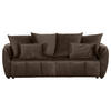 SCHLAFSOFA in Flachgewebe Dunkelbraun  - Dunkelbraun/Schwarz, Konventionell, Kunststoff/Textil (250/70/118cm) - MID.YOU