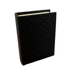 BÜCHERBOX    23/18/6 cm  - Schwarz, Design, Leder/Holzwerkstoff (23/18/6cm) - Ambia Home