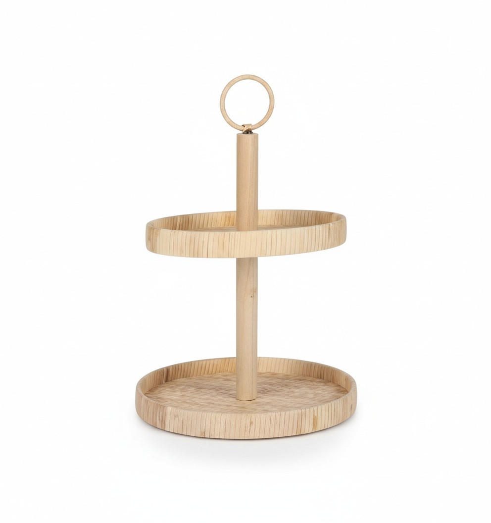 ETAGERE 2-stöckig - Naturfarben, Basics, Holz (27.5/27.5/40cm)