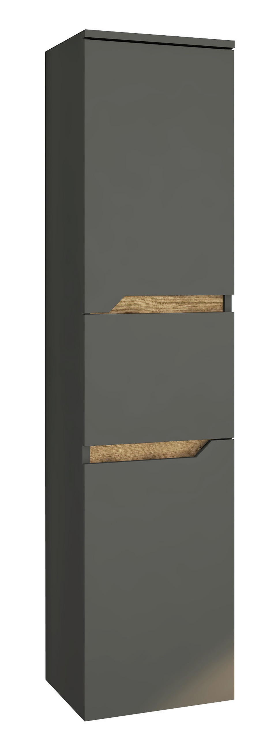 VYSOKÁ SKRINKA, grafitová, grafitová, 33/142/33 cm - grafitová, Modern, kompozitné drevo (33/142/33cm) - Stylife