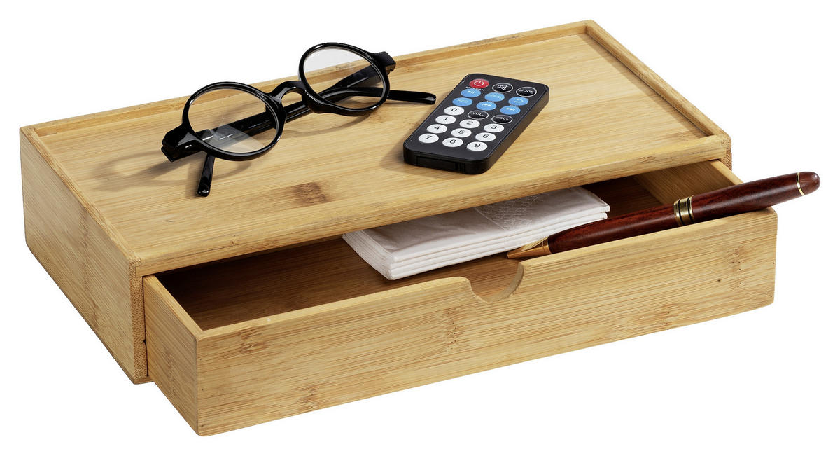 ORGANIZÉR hnědá - hnědá, Basics, dřevo (28/6/14cm)