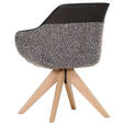 ARMLEHNSTUHL  in Chenille, Lederlook  - Eichefarben/Dunkelbraun, KONVENTIONELL, Holz/Textil (60/83/65cm) - Landscape