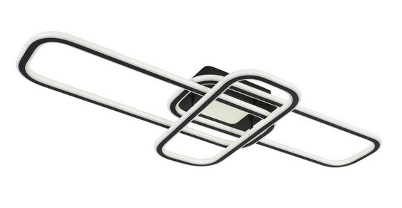 LED-DECKENLEUCHTE 103/46/11 cm   - Schwarz/Weiß, Design, Kunststoff/Metall (103/46/11cm) - Novel