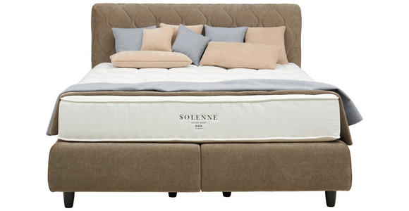 BOXSPRINGBETT 180/200 cm in Braun - Schwarz/Braun, Design, Kunststoff/Textil (180/200cm) - Johann Jakob