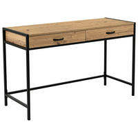PSACÍ STŮL, černá, dub artisan, 120/48/76 cm - černá/dub artisan, Design, kov/kompozitní dřevo (120/48/76cm) - Carryhome