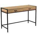 SCHREIBTISCH 120/48/76 cm  in Schwarz, Eiche Artisan  - Schwarz/Eiche Artisan, Design, Holzwerkstoff/Metall (120/48/76cm) - Carryhome