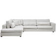 ECKSOFA  in Chenille Greige  250/314 cm  - Greige/Schwarz, KONVENTIONELL, Kunststoff/Textil (250/314cm) - Carryhome