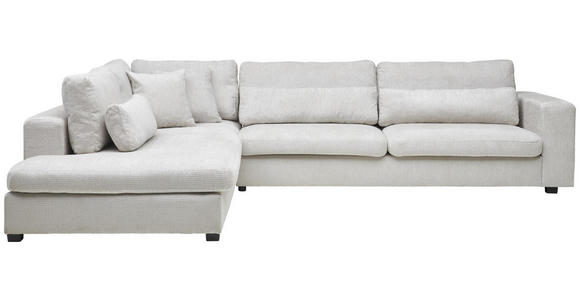ECKSOFA  in Chenille Greige  250/314 cm  - Greige/Schwarz, KONVENTIONELL, Kunststoff/Textil (250/314cm) - Carryhome