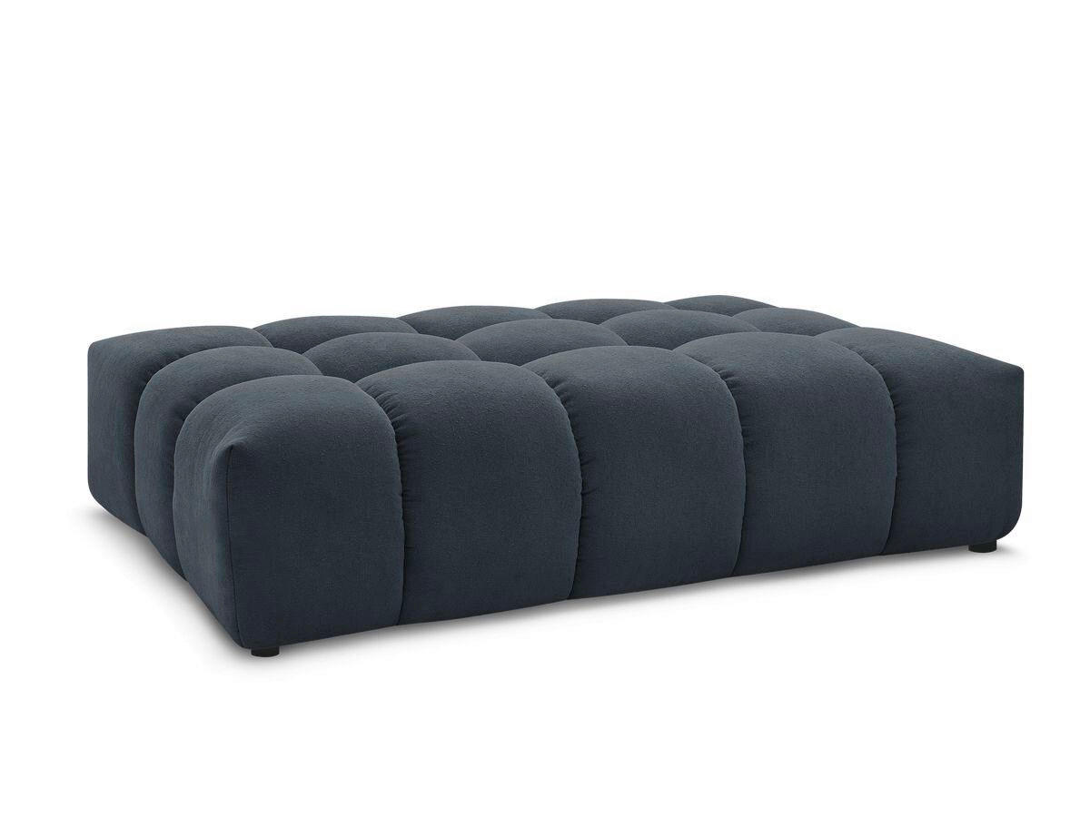 HOCKER EVEREST Struktur Dunkelblau  - Schwarz/Dunkelblau, MODERN, Kunststoff/Textil (166/100/40cm)