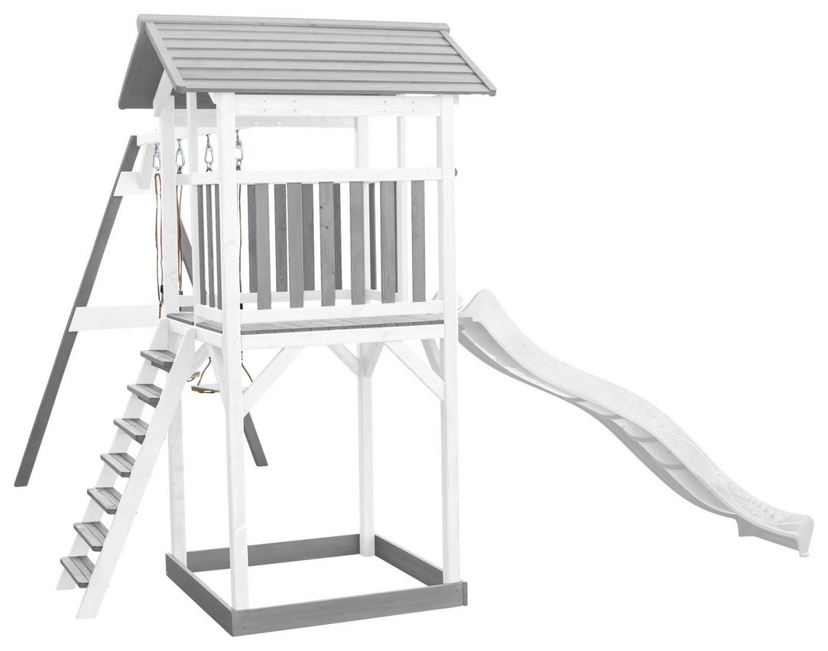 SPIELTURM 356,6/241,9/349 cm  - Weiß/Grau, KONVENTIONELL, Holz/Kunststoff (356,6/241,9/349cm) - Ambia Garden