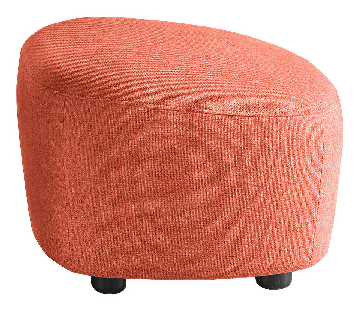 HOCKER Webstoff Koralle  - Koralle/Schwarz, Design, Kunststoff/Textil (54/41/57cm) - SetOne by Musterring