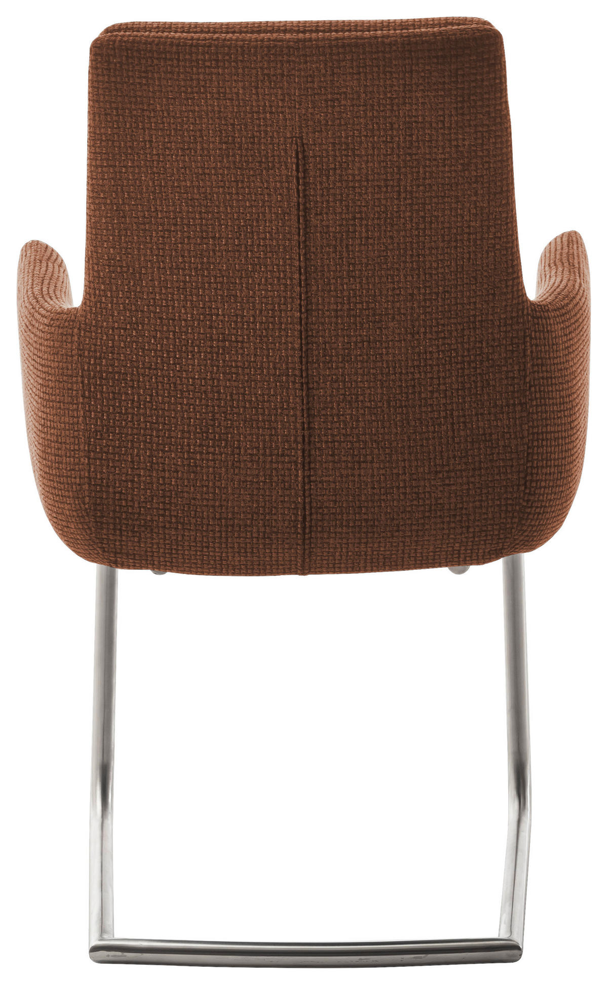 ARMLEHNSTUHL  in Edelstahl Webstoff  - Edelstahlfarben/Rostfarben, Design, Textil/Metall (61/90/64cm) - Dieter Knoll
