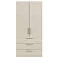 DREHTÜRENSCHRANK 101/223/61 cm,  in Champagner, 2-türig  - Edelstahlfarben/Champagner, Basics, Holzwerkstoff/Metall (101/223/61cm) - Novel