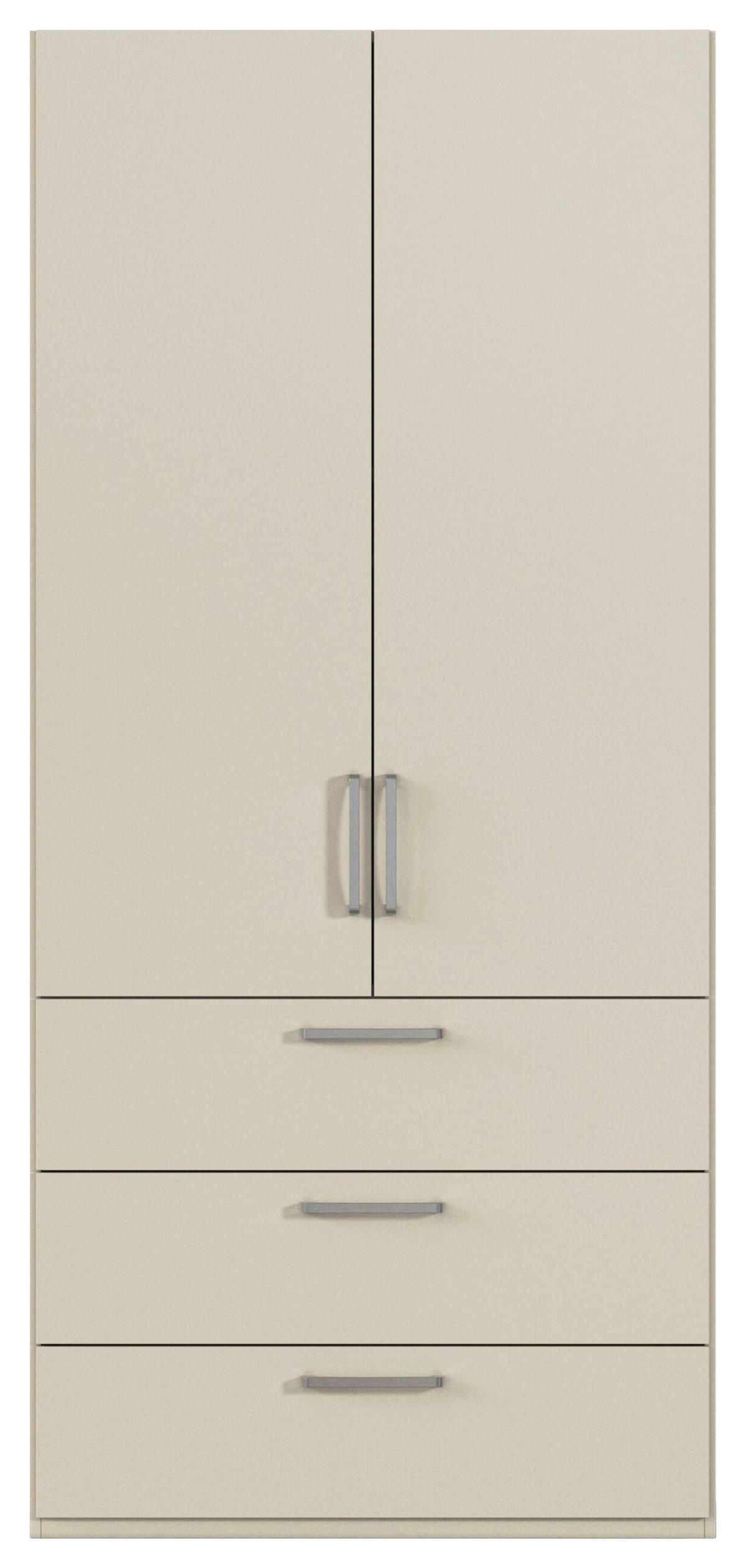 DREHTÜRENSCHRANK 101/223/61 cm,  in Champagner, 2-türig  - Edelstahlfarben/Champagner, Basics, Holzwerkstoff/Metall (101/223/61cm) - Novel