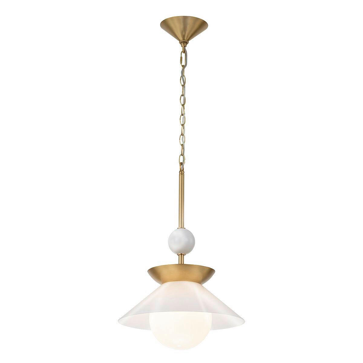 HÄNGELEUCHTE Quintiesse 71,5/36,6/36,6 cm  - Messingfarben, KONVENTIONELL, Glas/Metall (71,5/36,6/36,6cm) - Elstead Lighting