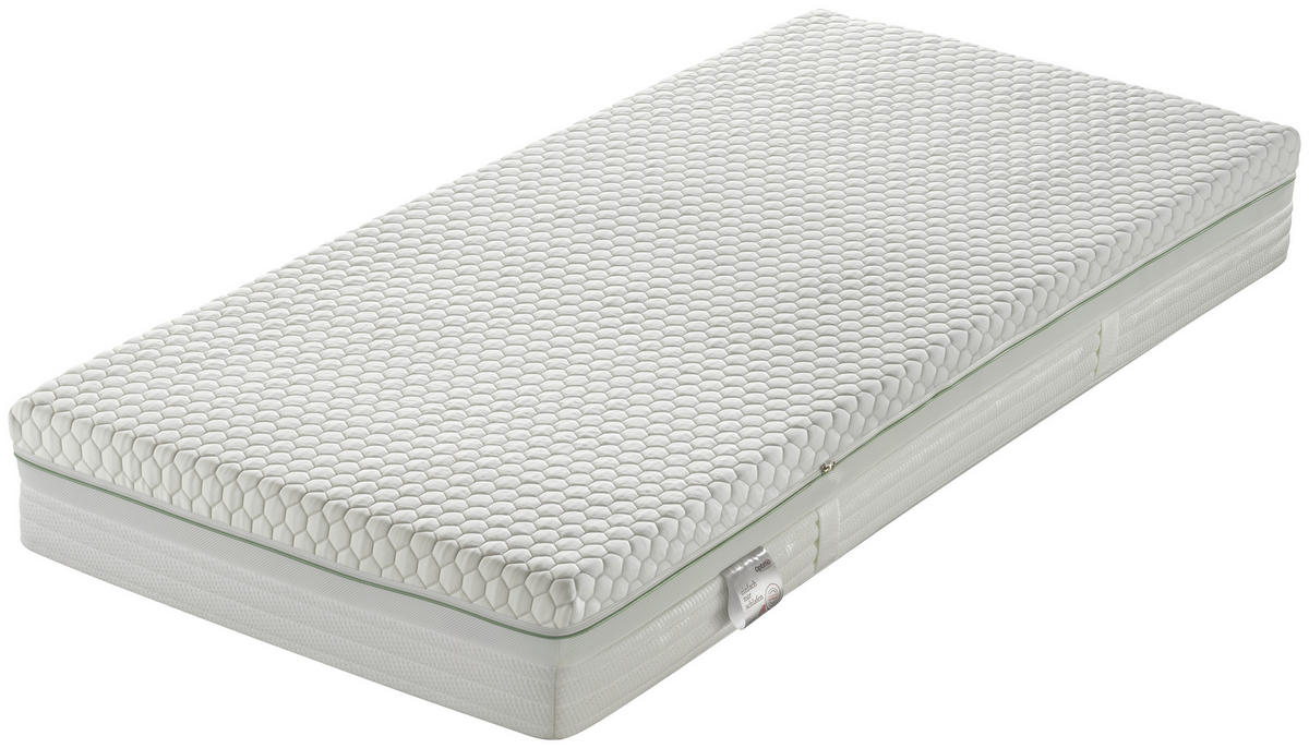 GELSCHAUMMATRATZE 90/200 cm Höhe ca. 24 cm  - Weiss, Basics, Textil (90/200cm) - Dieter Knoll