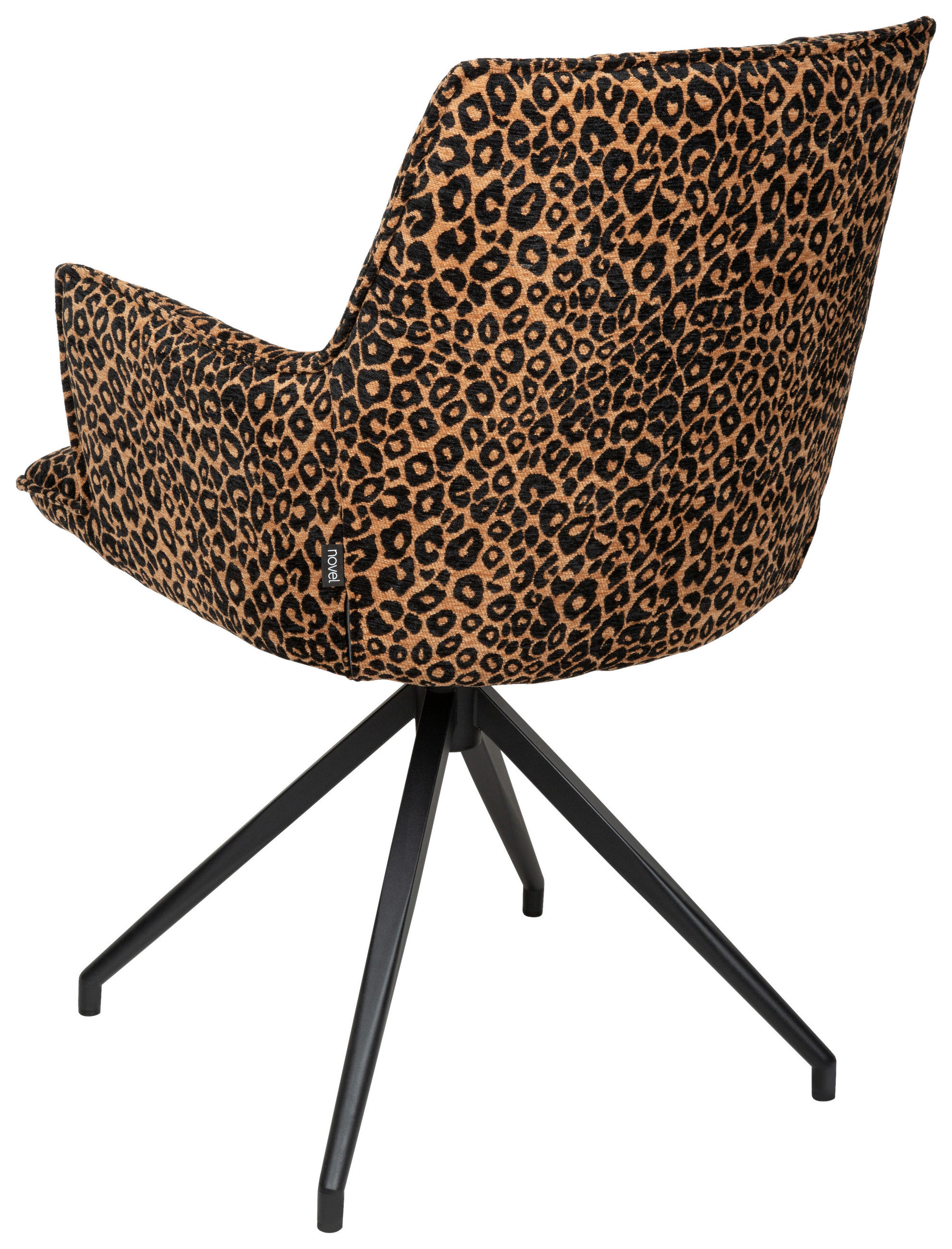 ARMLEHNSTUHL  in Eisen Jacquard  - Schwarz/Braun, Design, Textil/Metall (59/89.5/63cm) - Novel